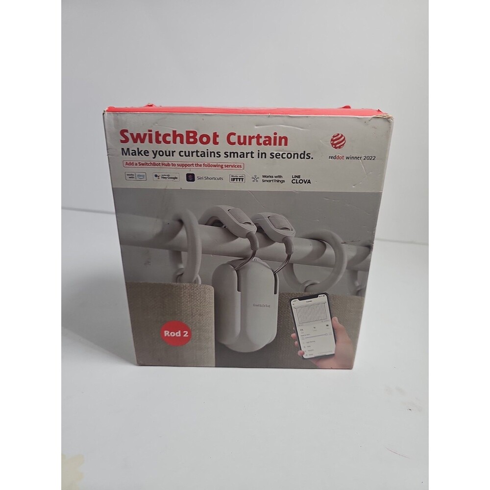 -SwitchBot W0701600 White Bluetooth Smart Electric Curtain Rod 2 Work With Alexa